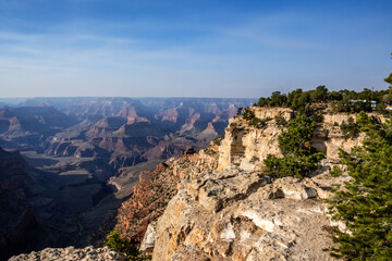 An overlooking landscape view of Grand Canyon National Park, Arizona