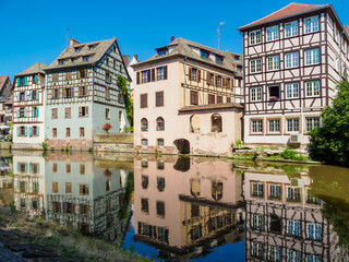 Channel in Petite France area, Strasbourg, France