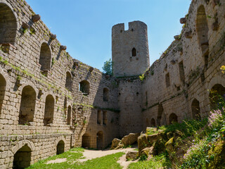 Majestic medieval Andlau castle , Alsace, France