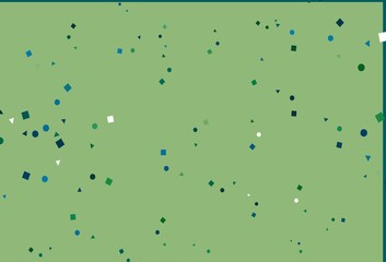 Light Blue, Green vector cover in polygonal style with circles.