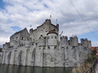Fototapeta premium Gravensteen castle in the city of Ghent