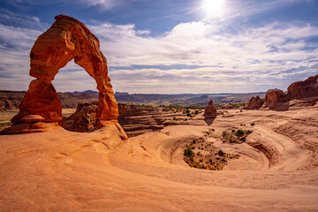 Fototapeta na wymiar Delicate Arch rock formation in Arches National Park, Utah, USA