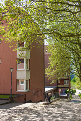 Modernes Wohngebäude aus Backstein, Mehrfamilienhaus, Neustadt, Hamburg, Deutschland, Europa