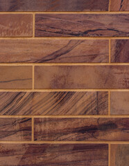 Textured tile wall design with many different stone patterns