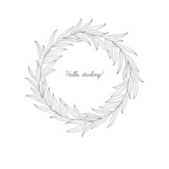 Hand-draw vector laurel wreaths. - 453804811
