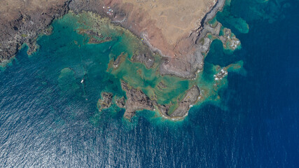 fotografia aerea dell isola di linosa in sicilia