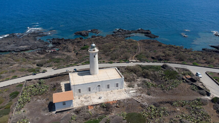 fotografia aerea dell isola di linosa in sicilia