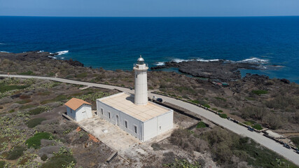 Fototapeta na wymiar fotografia aerea dell isola di linosa in sicilia