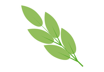 Icono de ramas verdes en fondo blanco.