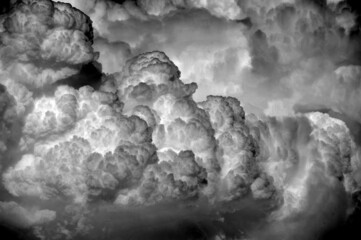 Gray clouds, explosion