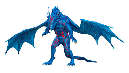 Obraz premium 3D Rendering Fairy Tale Dragon on White