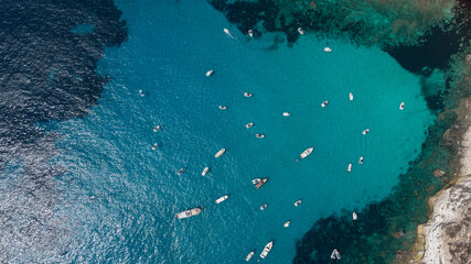 fotografia aerea dell isola di Lampedusa in Sicilia