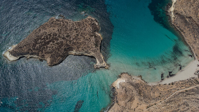 fotografia aerea dell isola di Lampedusa in Sicilia