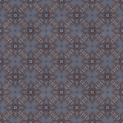 Seamless pattern for traditional arabic and indian pottery tiling, fabric, wall interior, cloth. Decor tile, texture print, mosaic oriental ornament.