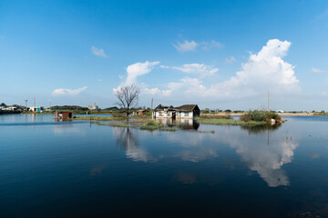 Fototapeta premium House in the lake, Chiayi, Taiwan