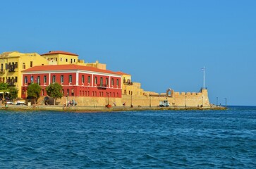 architecture of the old town of Chania, Crete, Greece