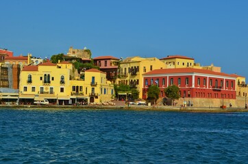view of the old town of Chania, Crete, Greece