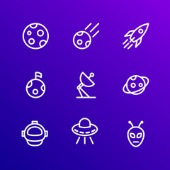 Space Icons, you can use for ui ux design or print design