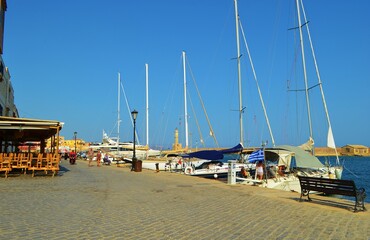 boats on the beach, Chania, Crete, Greece 