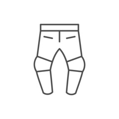 Motorcycle pants line outline icon