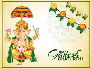 Happy ganesh chaturthi indian festival celebration background