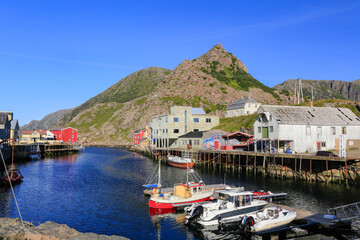 Nyksund Old fishing village -On the summer trip in Vesterålen - Norway	,Nordland county,Northern...