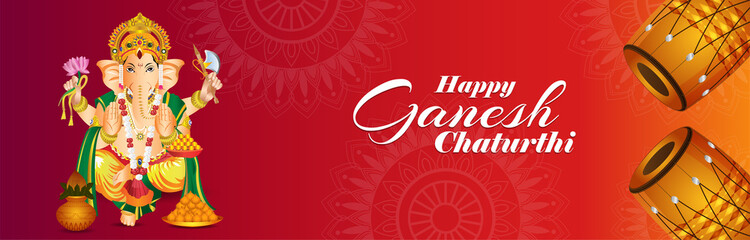 Happy ganesh chaturthi celebration background