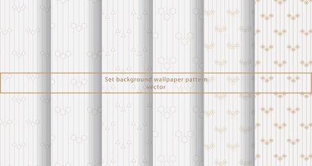 Set of 6 Pattern Background Pattern Wallpaper Style Vector