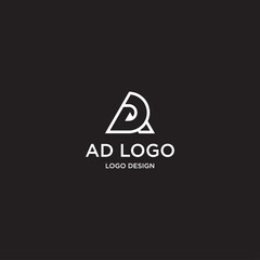 AD LETTER LOGO DESIGN VECTOR