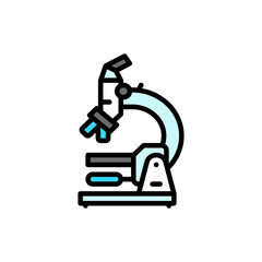 Biology science color line icon. Isolated vector element.