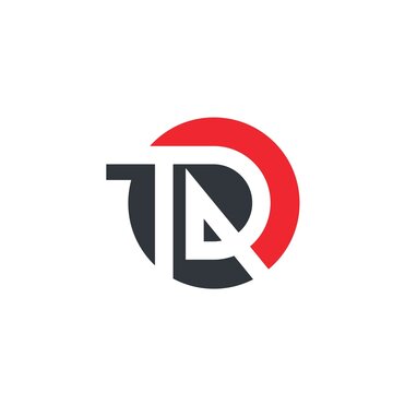 td or trd  letter icon illustration vector design