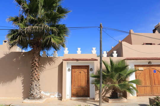 beautiful exotic entrance door in Mirleft, Morocco