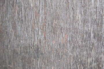 Fototapeta premium The texture of an old half-rotted wooden board, plywood. The background of old, gray, stripped plywood.