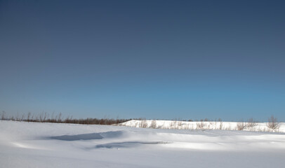 winter landscape with snow