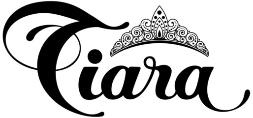 Tiara - custom calligraphy text © Peterfactors