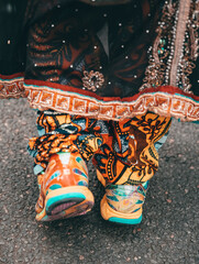 Shoes and socks worn during the Amsterdam Pride 2021