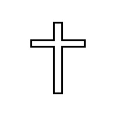 Christian cross vector icon. religion illustration sign. creed symbol. confession logo.