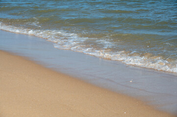 Summer beach, sea, and waves