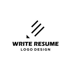 Clean, modern and unique logo about resume.
EPS 10, Vector.