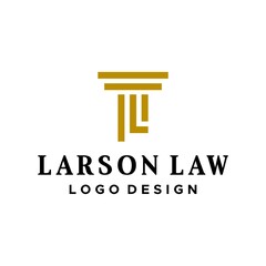 Logo about letter L and pillar, attorney at law.
EPS 10, Vector.