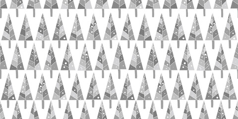 Tree background. Seamless pattern.Vector. 木々のパターン