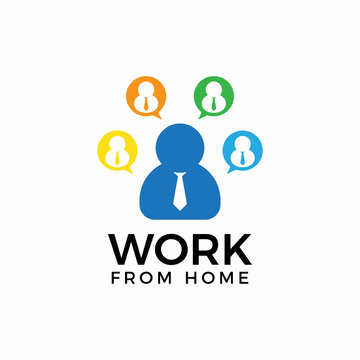 Work From Home Logo Icon.