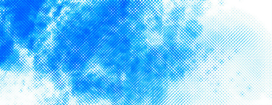 Abstract Blue Halftone Dotted Background.