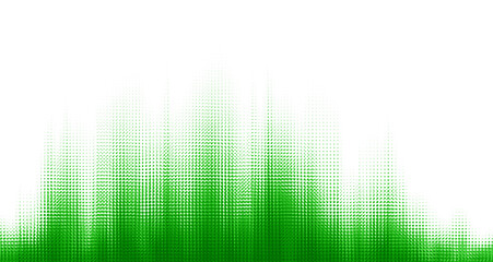 Abstract green sound waves or grass.