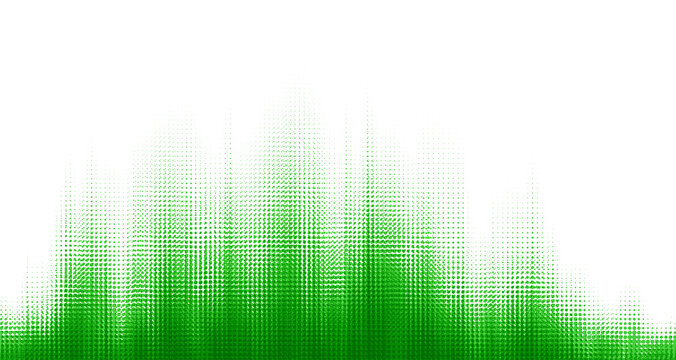 Abstract Green Sound Waves Or Grass.