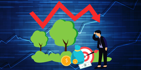 2D illustration business success concept
