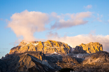 Sunset in Tre Cime Di Lavaredo, Dolomites, Alps, Italy