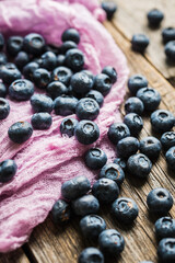 Blueberries on the rustic background. Selective focus. Shallow depth of field.