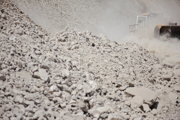 Digger working on site