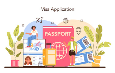 Tourism specialist concept. Travel agent selling tour, cruise, airway